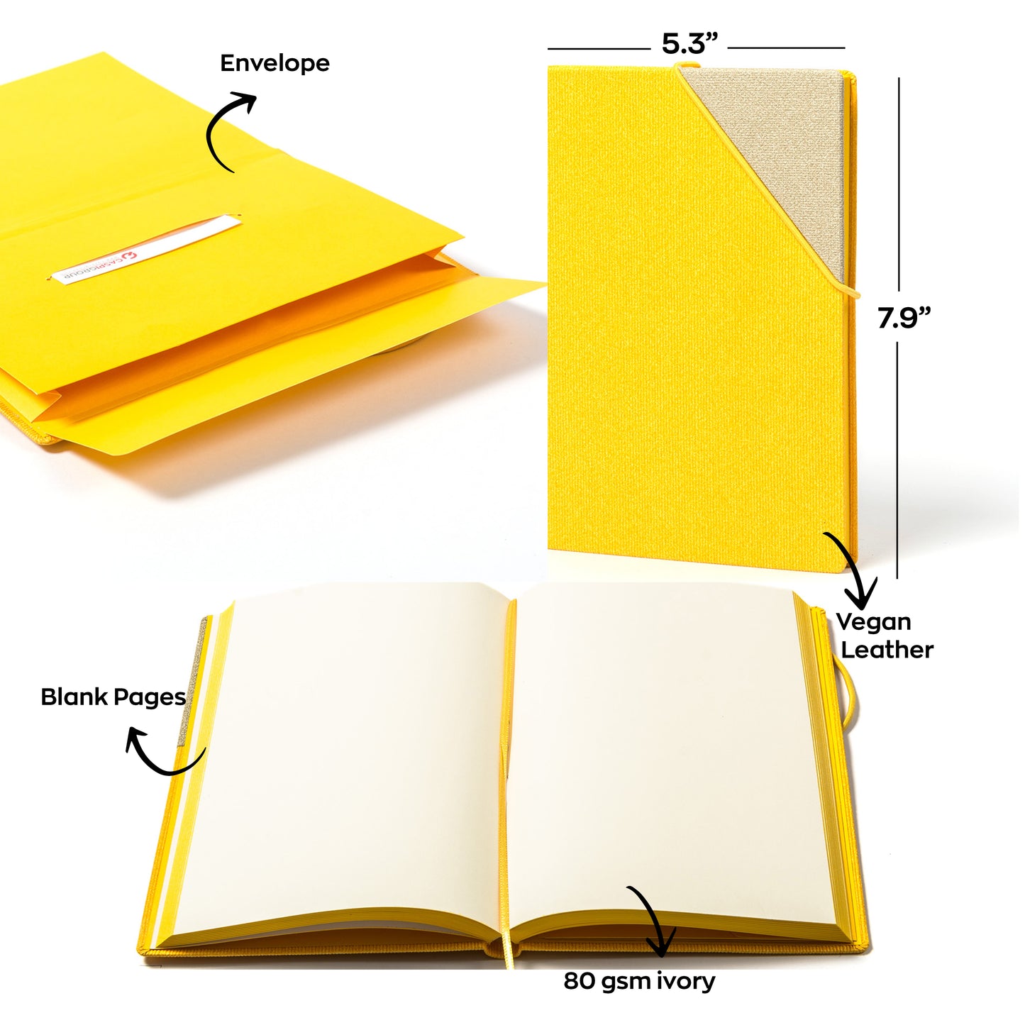 Macaw Summer Yellow Journal with Elastic Ribbon