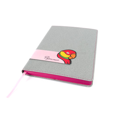 Rosella Blossom Pink Hard Cover Journal with Elastic Ribbon