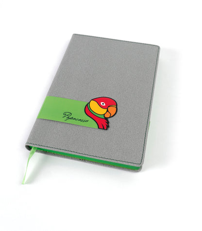 Rosella Spring Green Hard Cover Journal with Elastic Ribbon