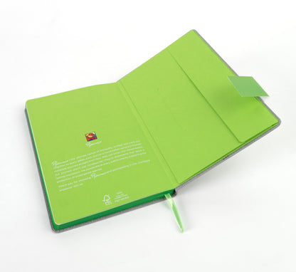 Rosella Spring Green Hard Cover Journal with Elastic Ribbon