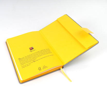 Rosella Summer Yellow Hard Cover Journal with Elastic Ribbon