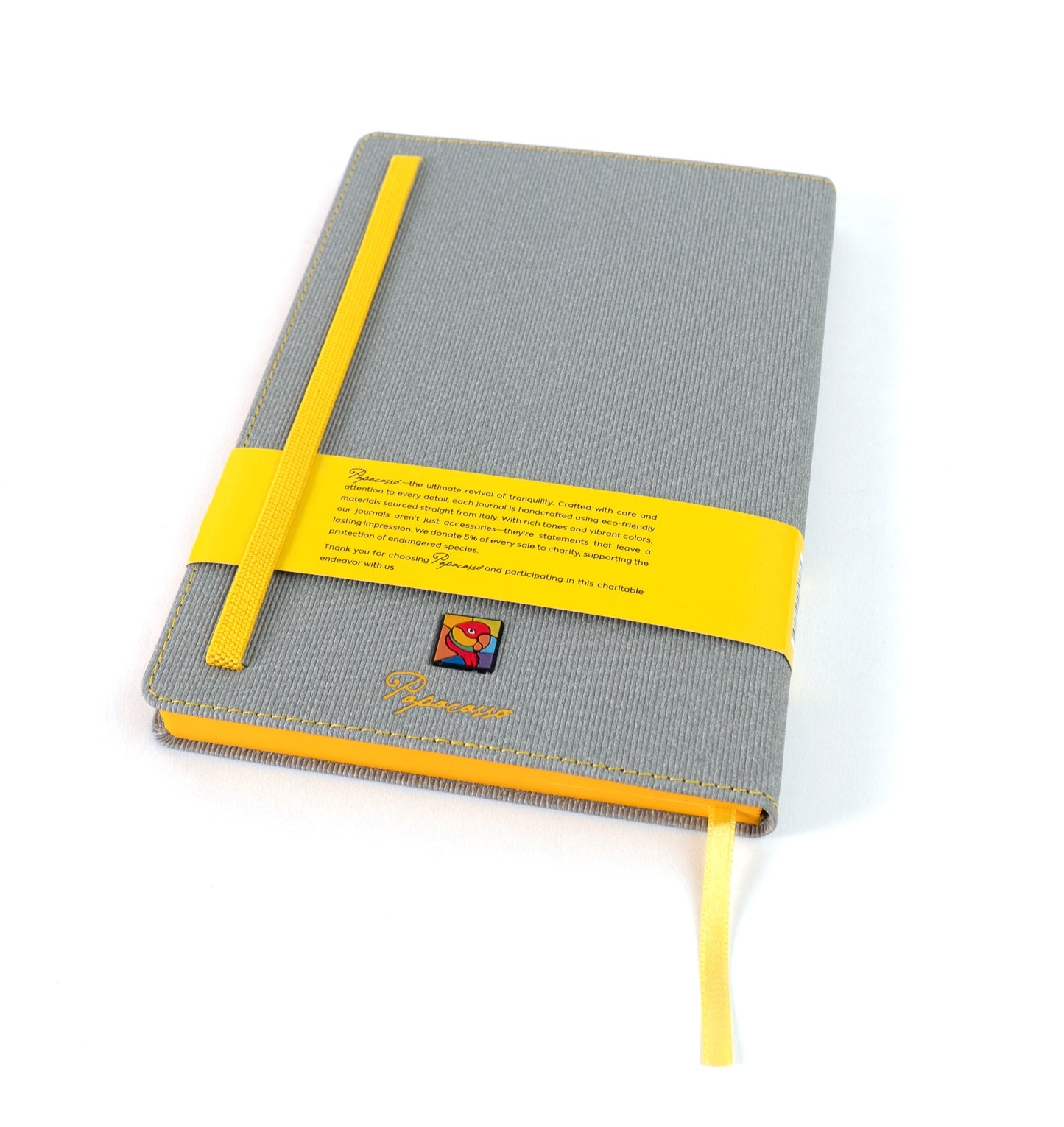 Rosella Summer Yellow Hard Cover Journal with Elastic Ribbon