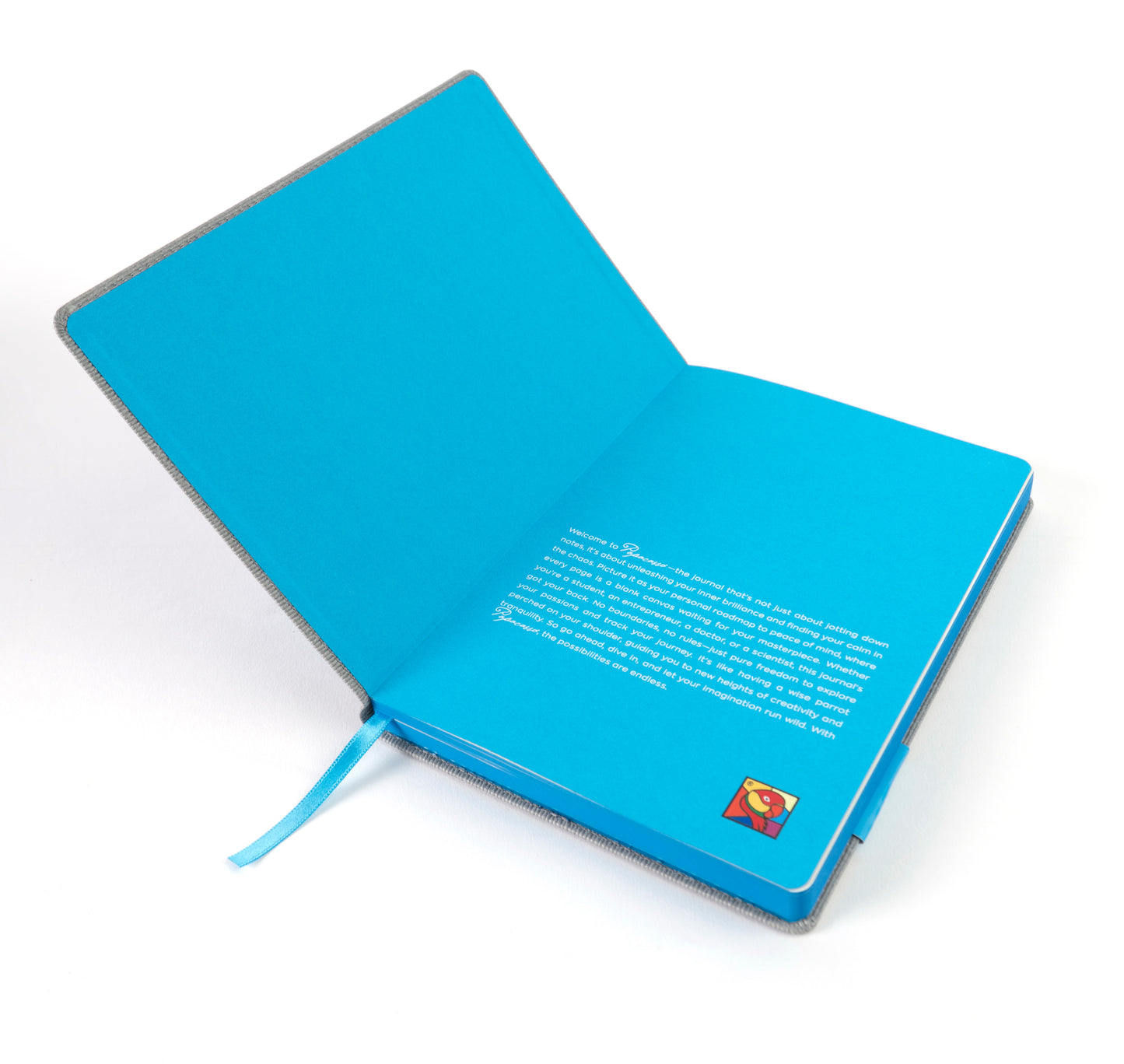 Rosella Winter Blue Hard Cover Journal with Elastic Ribbon