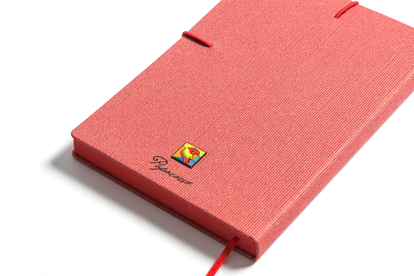 Macaw Vibrant Red Journal with Elastic Ribbon