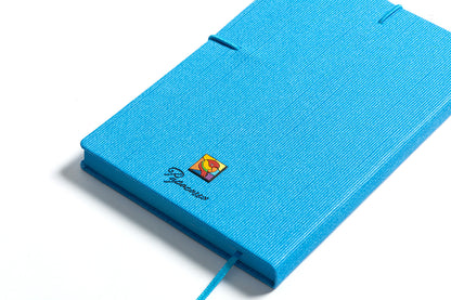 Macaw Winter Blue Journal with Elastic Ribbon