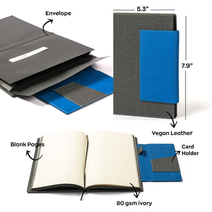 Kea Winter Blue Hard Cover Journal with Magnetic Flap